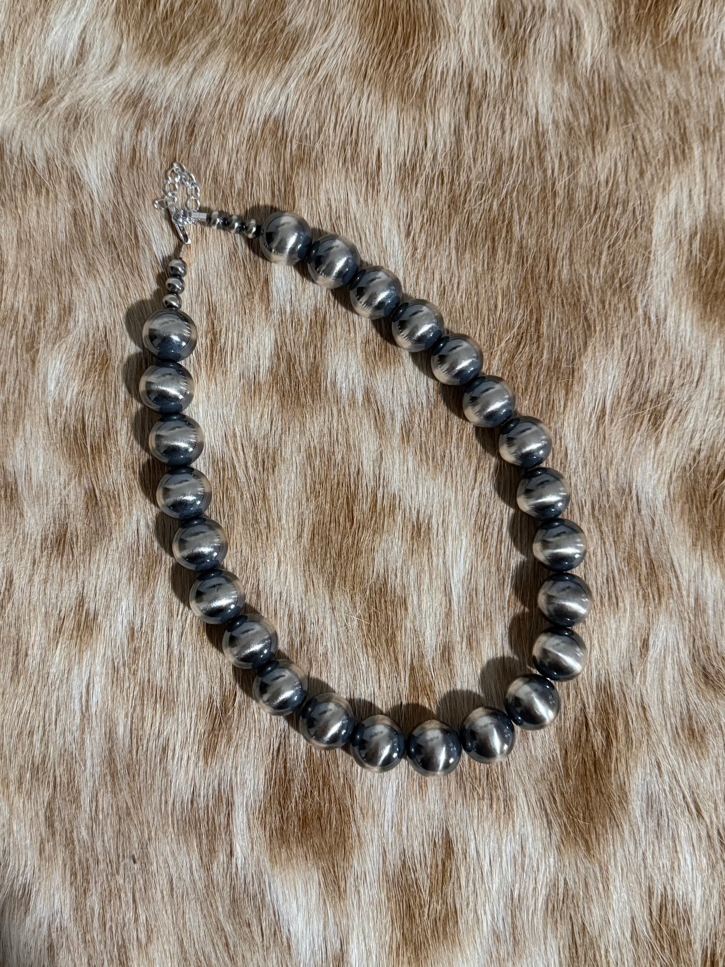 15.25" 14mm Sterling Pearl Necklace