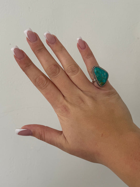 Adjustable Turquoise Mountain Ring