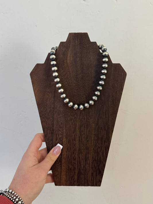 12mm Sterling Pearl Necklace