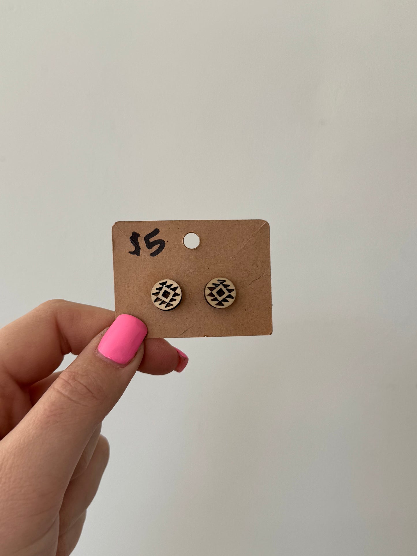 Aztec Pattern Stud Earrings