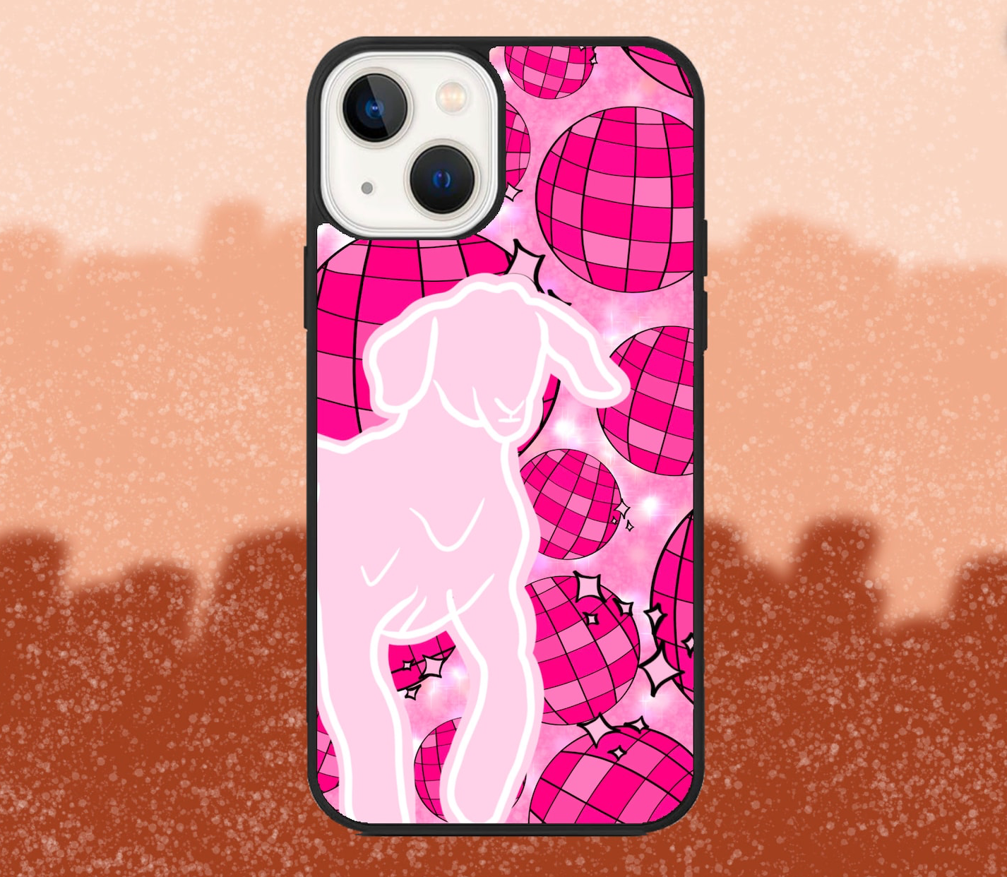 Boer Market Goat Pink Disco Ball iPhone Case