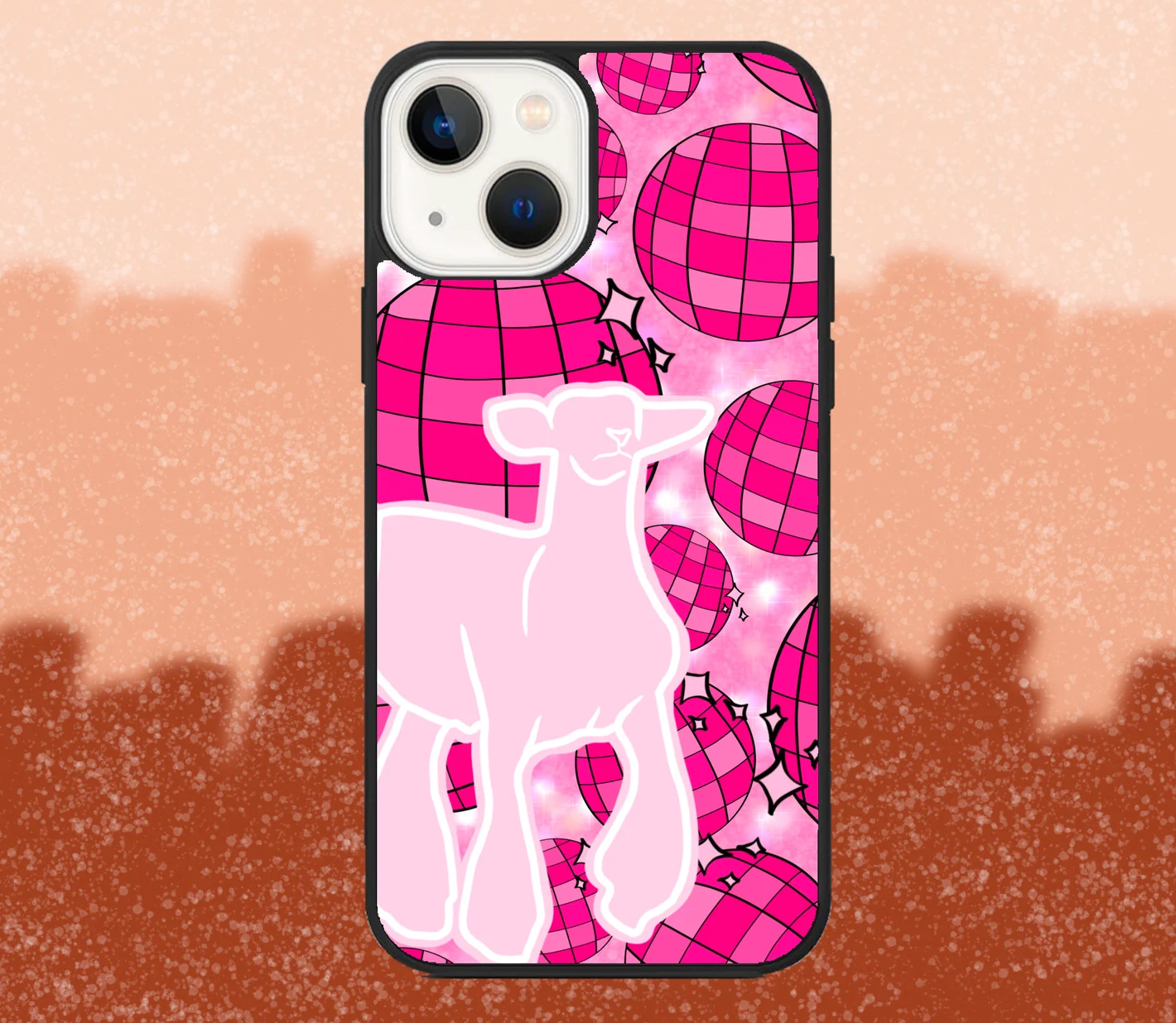 Market Lamb Pink Disco Ball iPhone Case