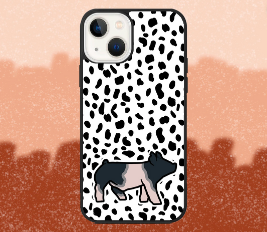 Belted Market Hog Dalmatian Pattern iPhone Case