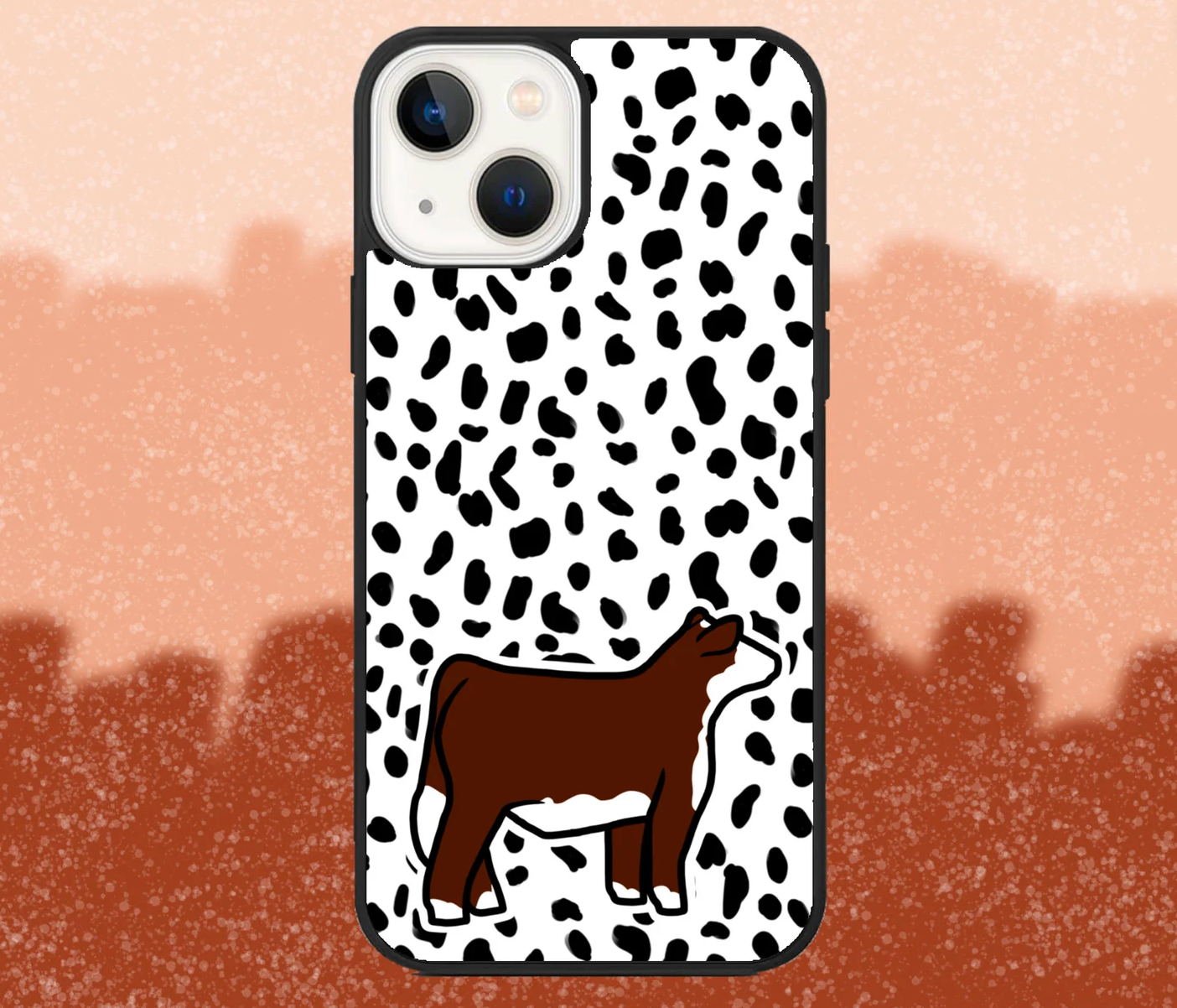 Hereford Market Steer Dalmatian Print iPhone Case