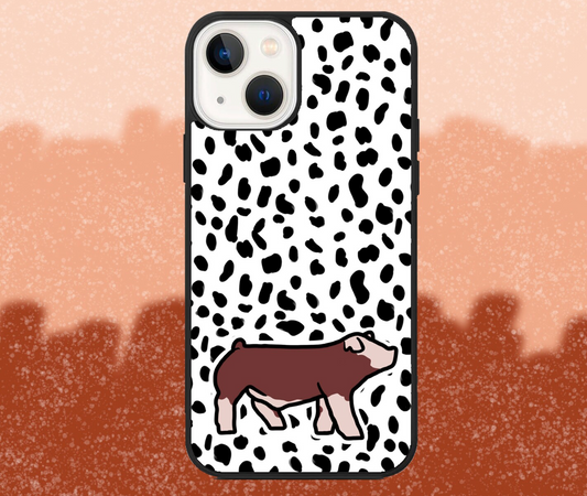 Hereford Market Hog Dalmatian Pattern iPhone Case