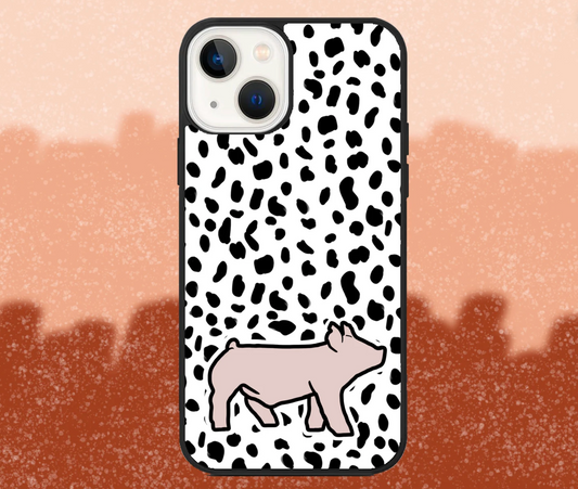 Yorkshire Market Hog Dalmatian Pattern iPhone Case