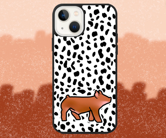 Tamworth Market Hog Dalmatian Pattern iPhone Case