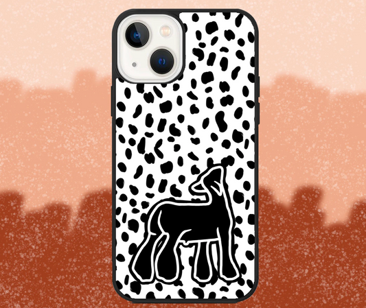 Black Market Lamb Dalmatian Print iPhone Case