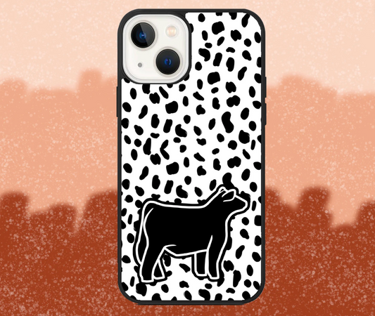 Black Market Steer Dalmatian Print iPhone Case