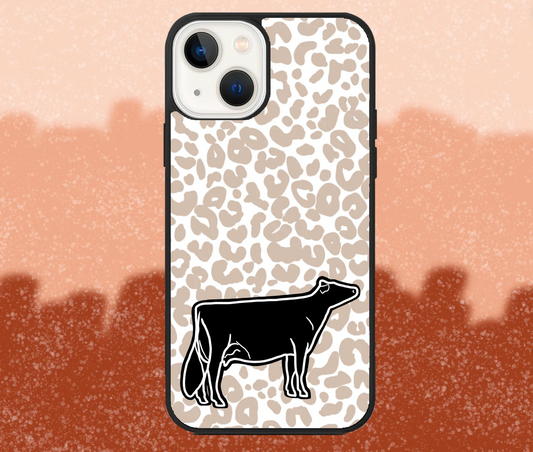 Dairy Cow Leopard Print iPhone Case