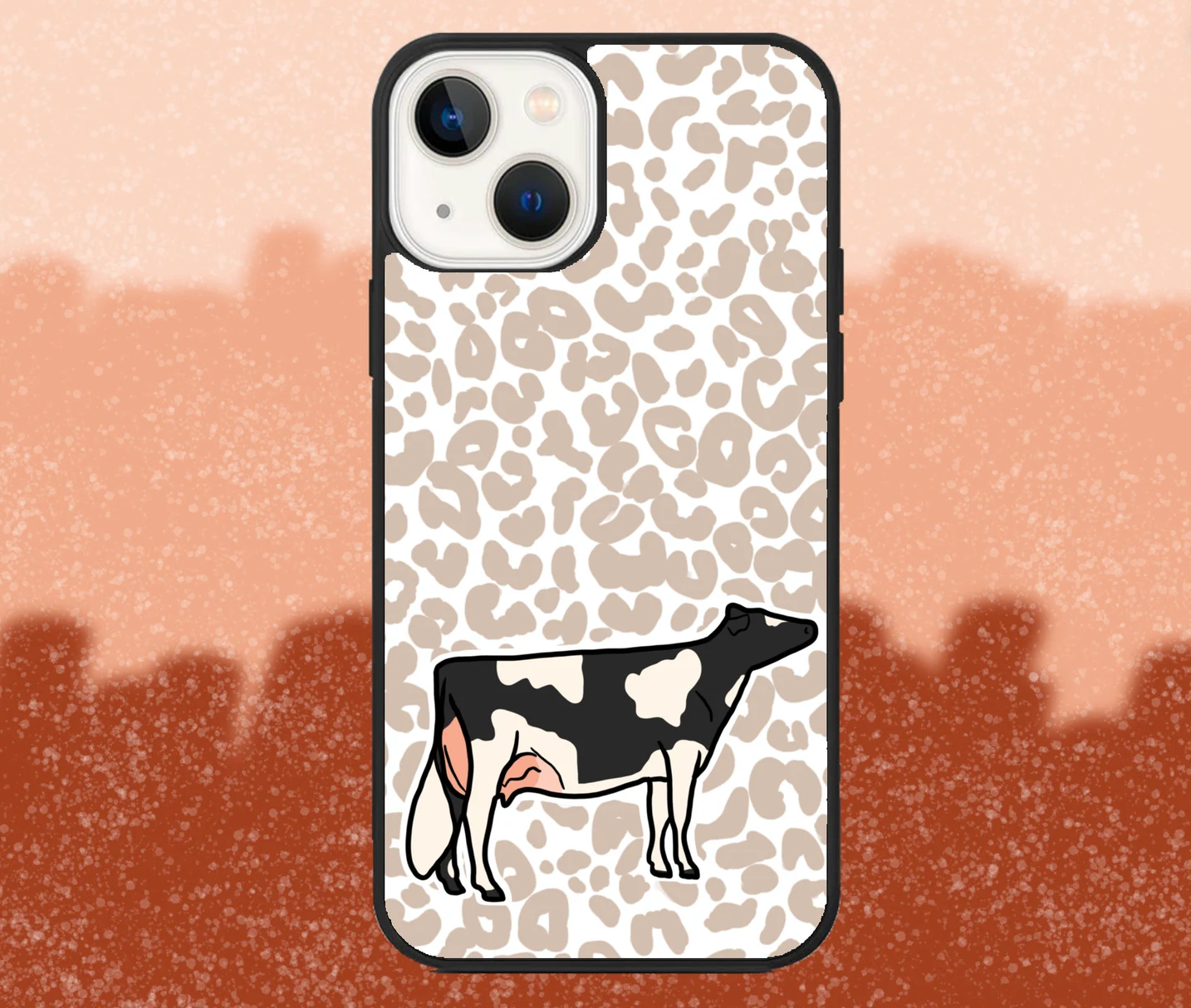 Holstein Dairy Cow Leopard Print iPhone Case