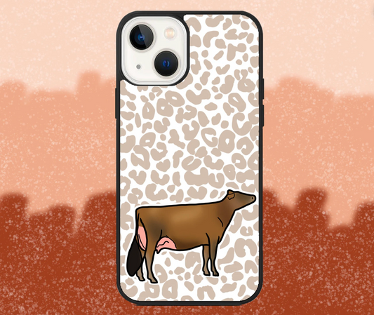 Jersey Dairy Cow Leopard Print iPhone Case