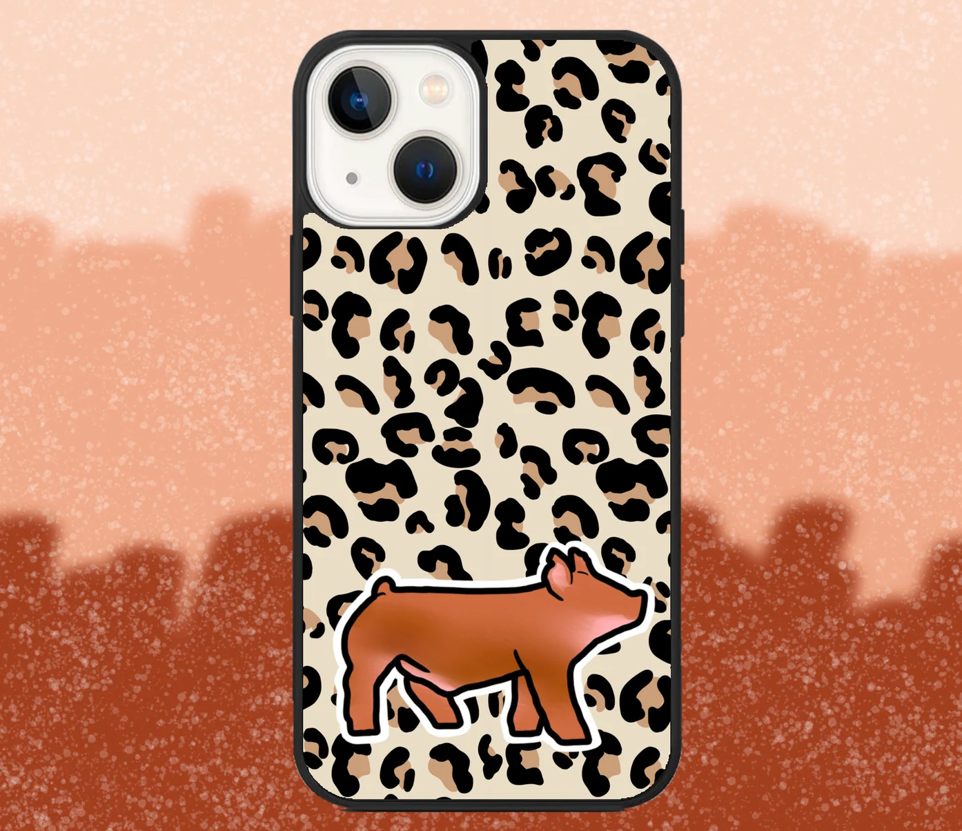 Tamworth Market Hog Leopard Print iPhone Case