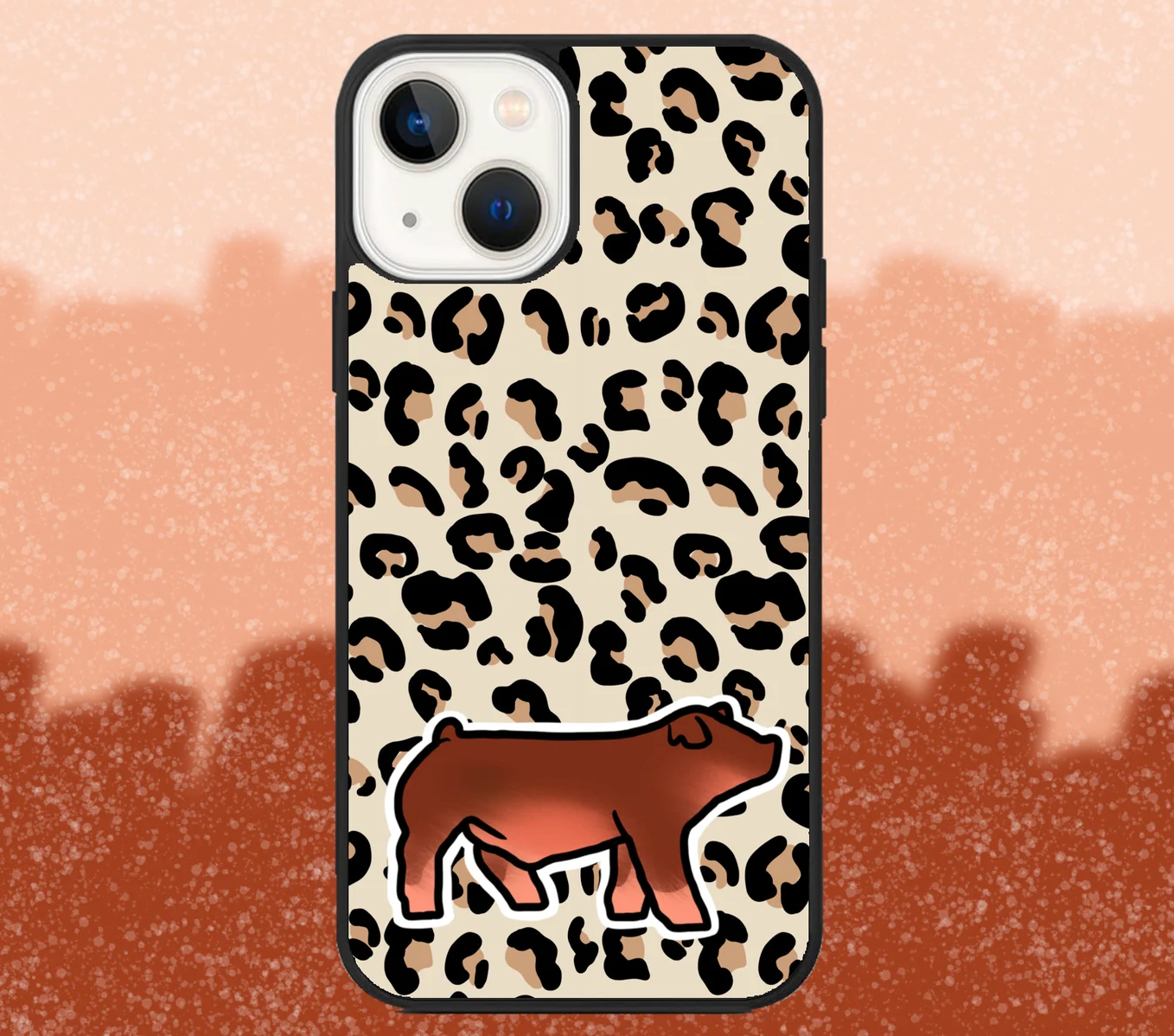 Duroc Market Hog Leopard Print iPhone Case