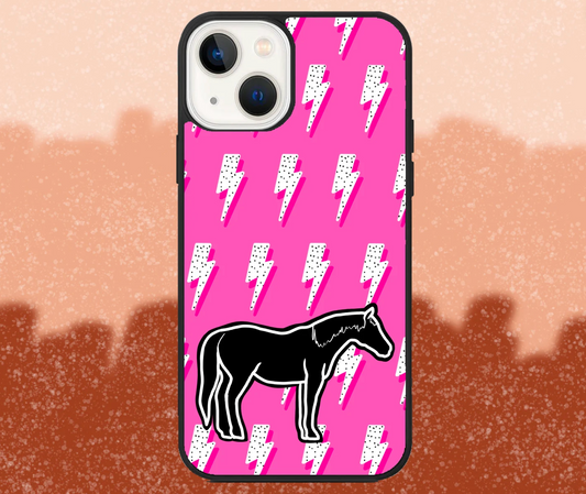 Horse Pink Lightning Bolt iPhone Case