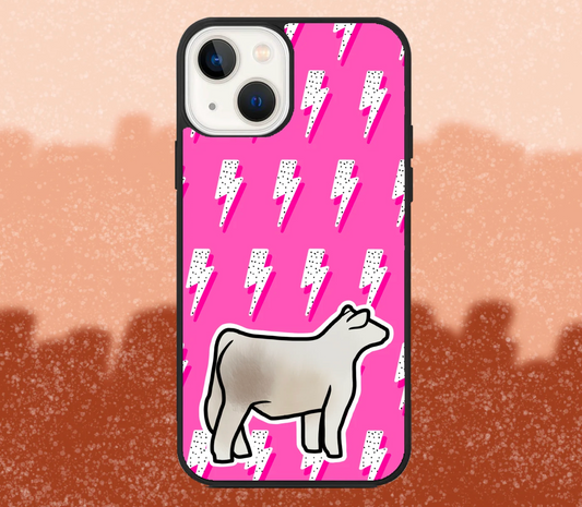 Smoky Market Steer Pink Lightning Bolt iPhone Case