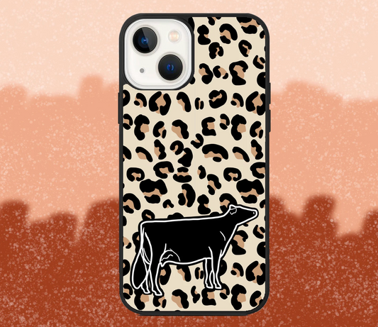 Dairy Cow Leopard Print iPhone Case