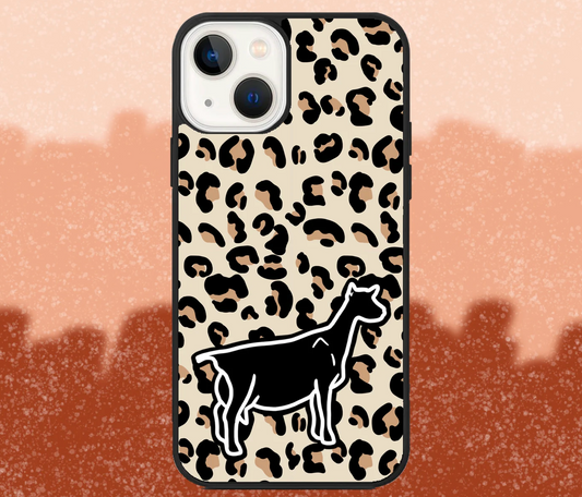 Dairy Doe Goat Leopard Print iPhone Case