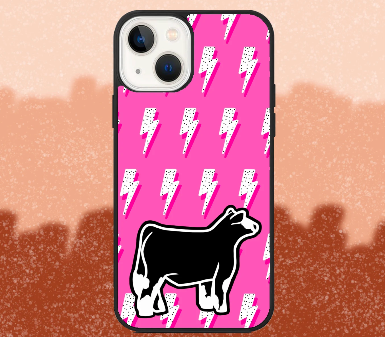 Baldie Market Steer Pink Lightning Bolt iPhone Case