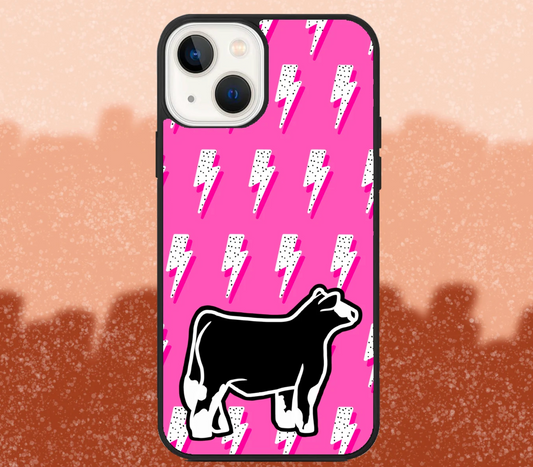 Baldie Market Steer Pink Lightning Bolt iPhone Case