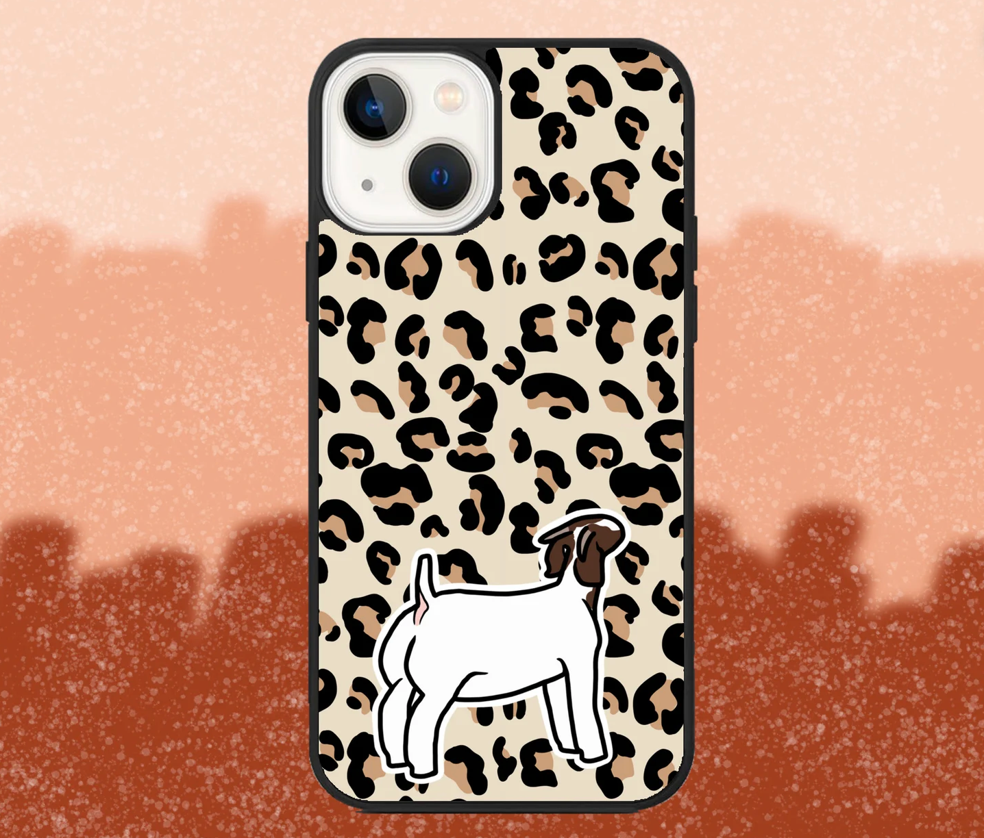 Boer Goat Doe Leopard Print iPhone Case