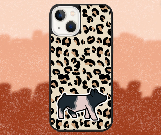 Belted Market Hog Leopard Print iPhone Case