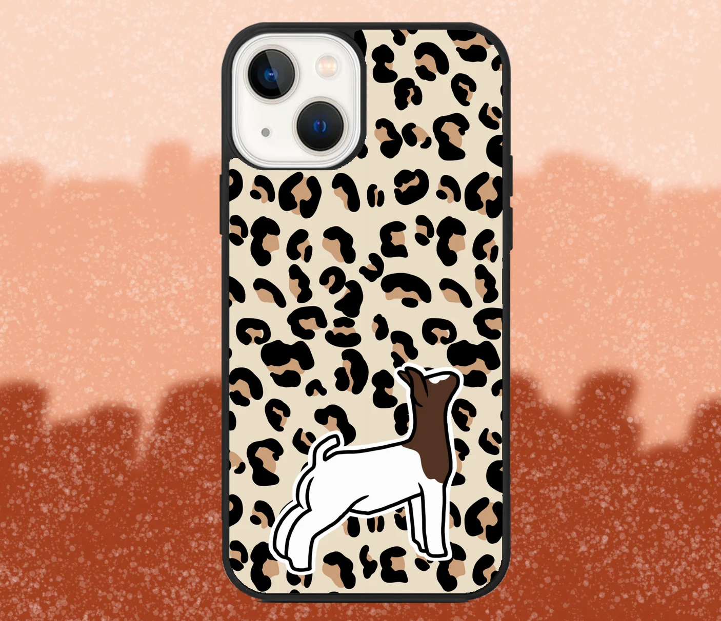 Boer Goat Market Wether Leopard Print iPhone Case