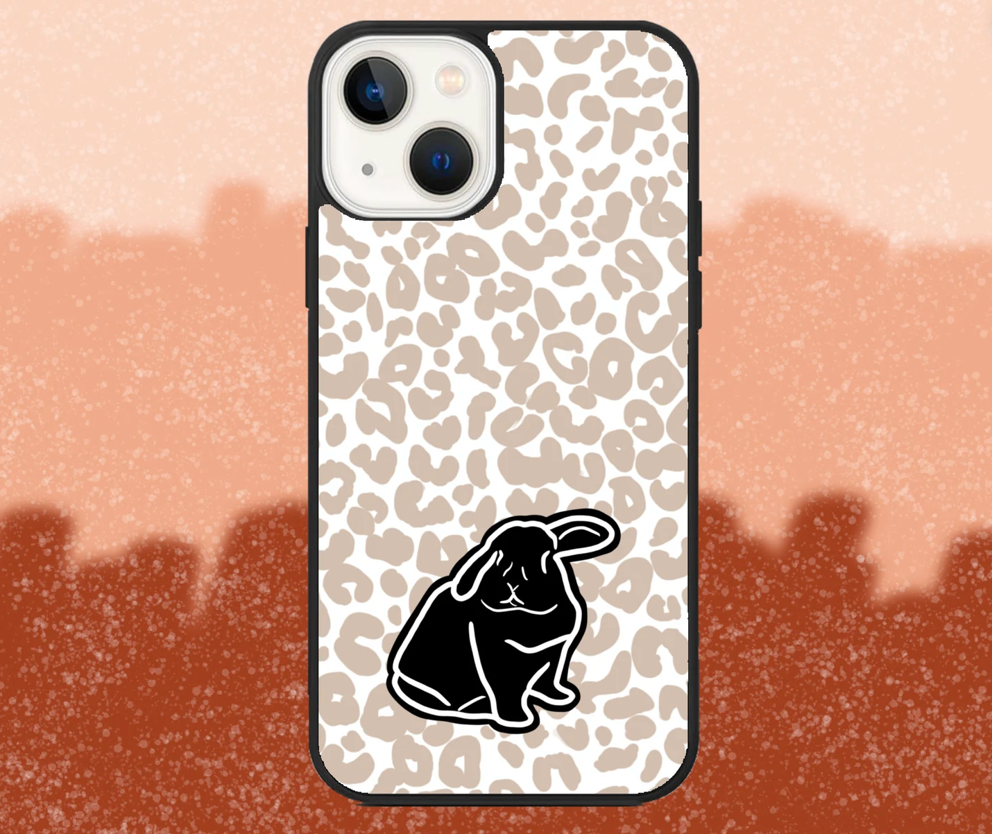 Holland Lop Rabbit Leopard Print iPhone Case