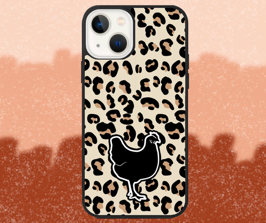 Chicken Leopard Print iPhone Case