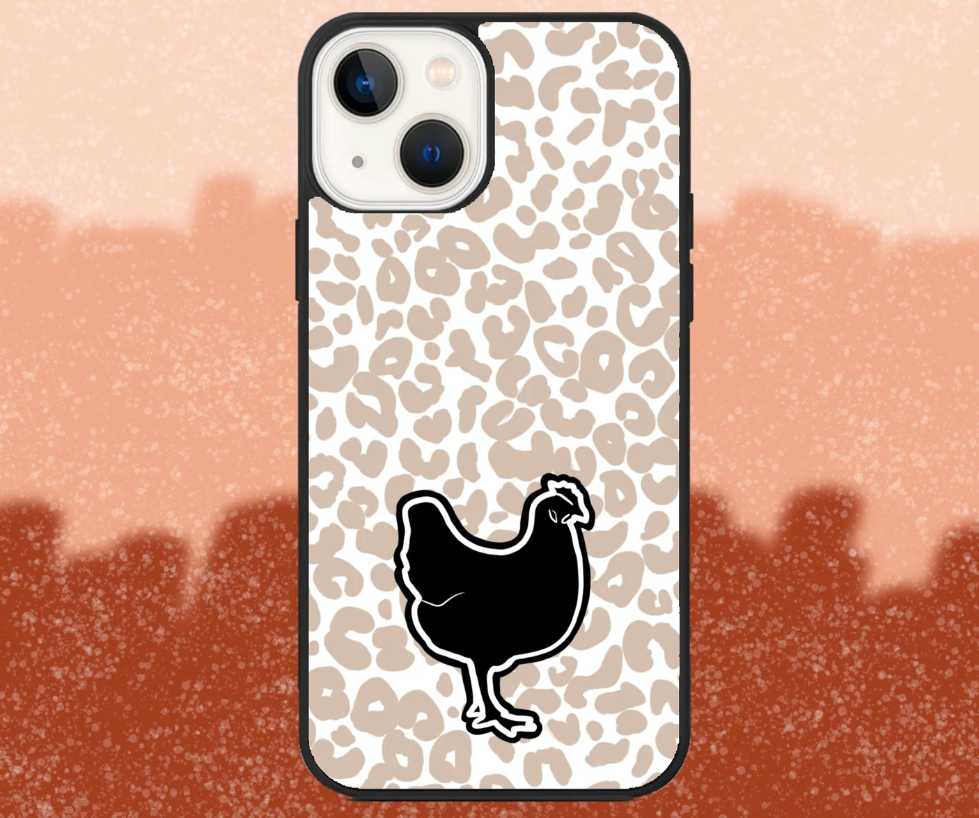 Chicken Leopard Print iPhone Case