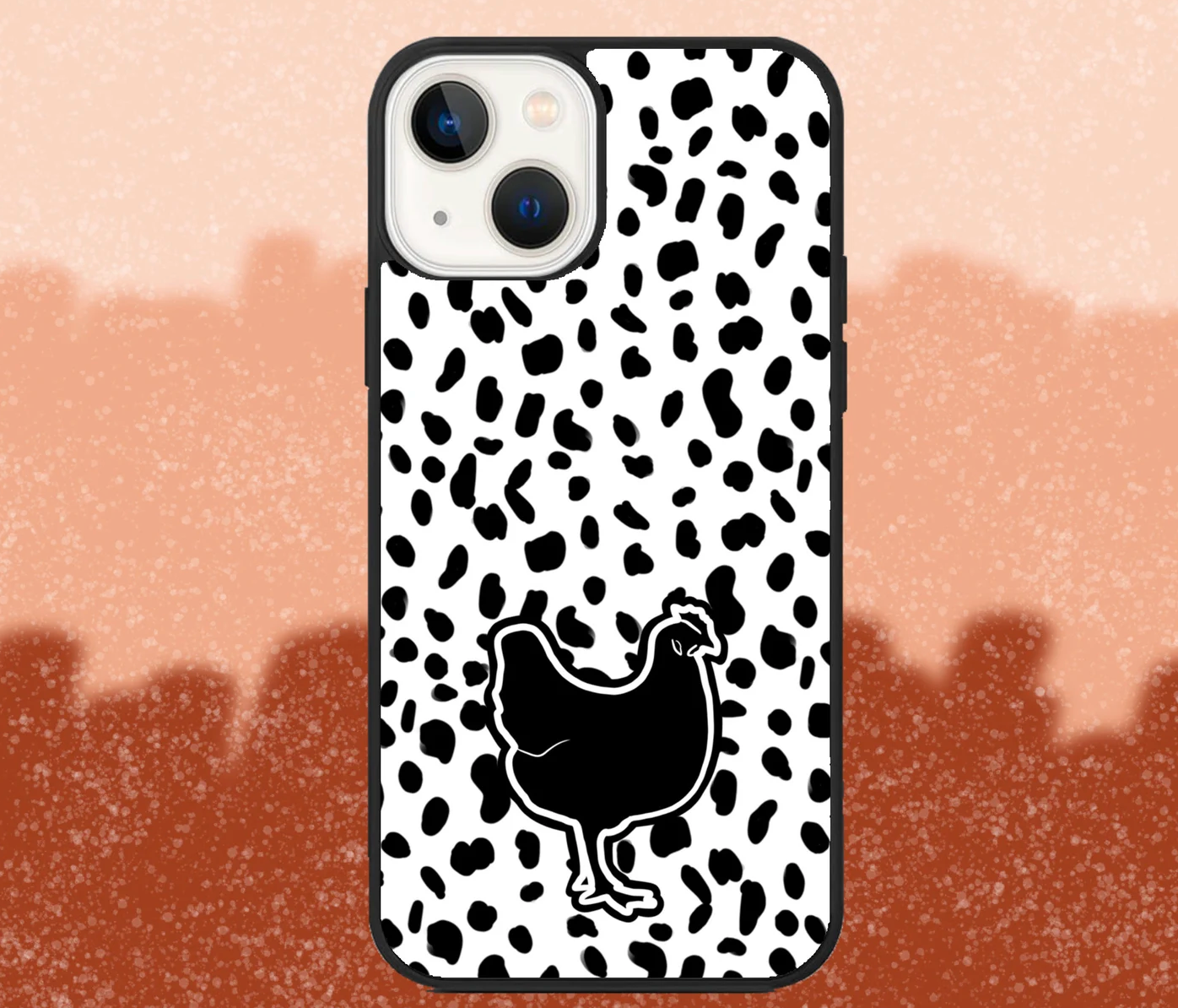 Chicken Dalmatian Print iPhone Case