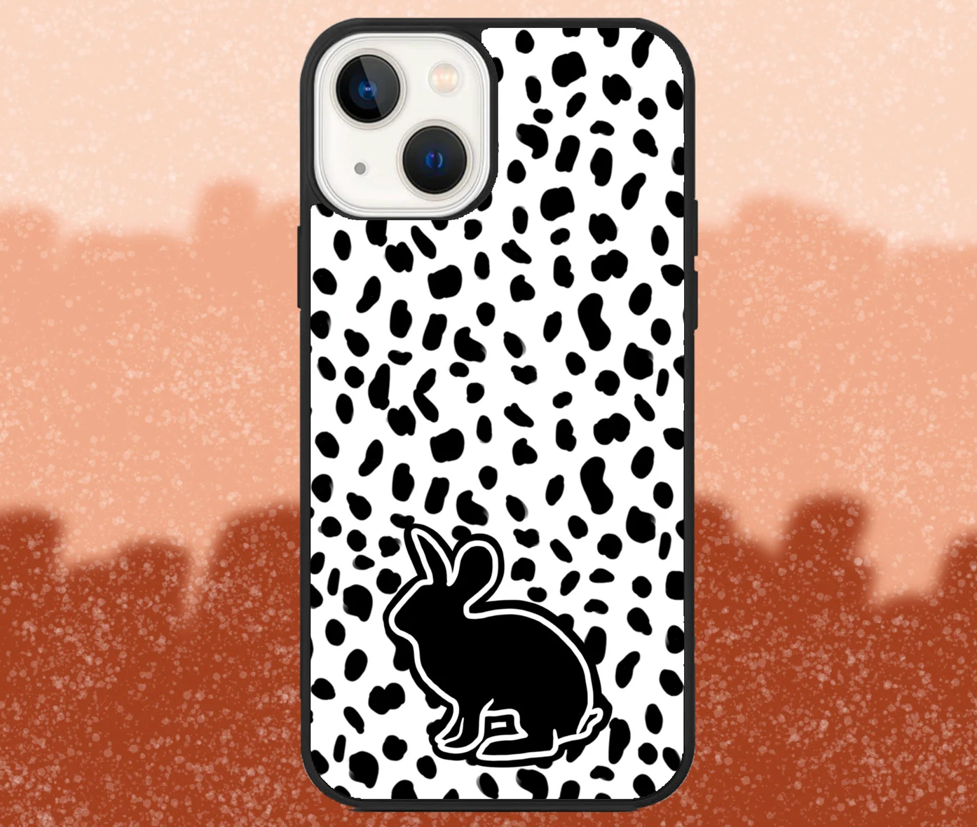 Rabbit Dalmatian Print iPhone Case