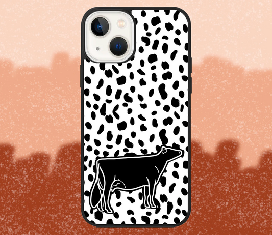 Dairy Cow Dalmatian Print iPhone Case