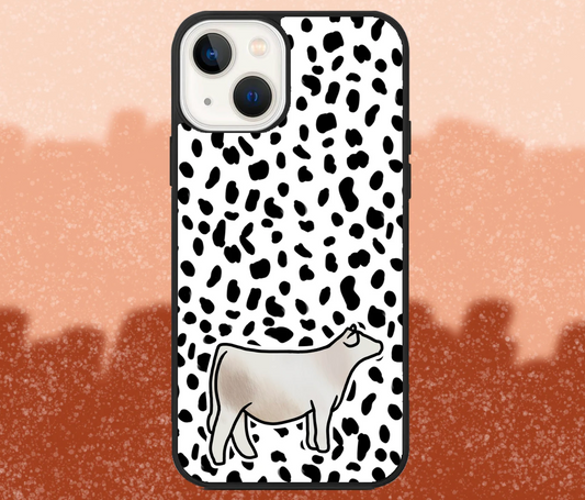 Smoky Beef Heifer Dalmatian Print iPhone Case