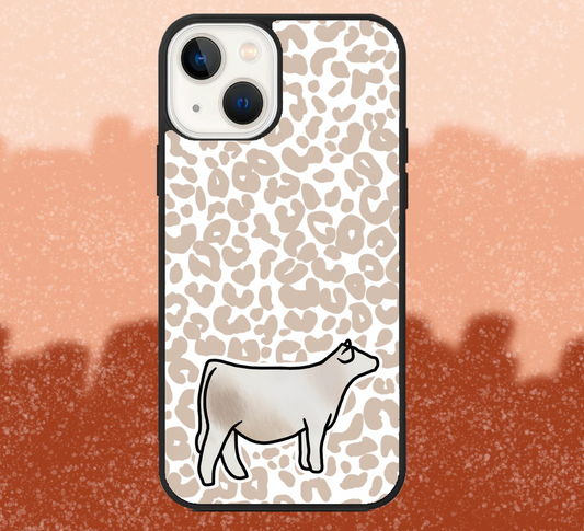 Smoky Beef Heifer Leopard Print iPhone Case