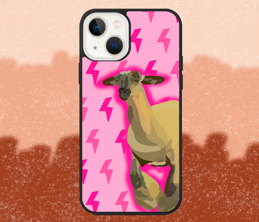 Market Lamb Pink Lightning Bolt iPhone Case