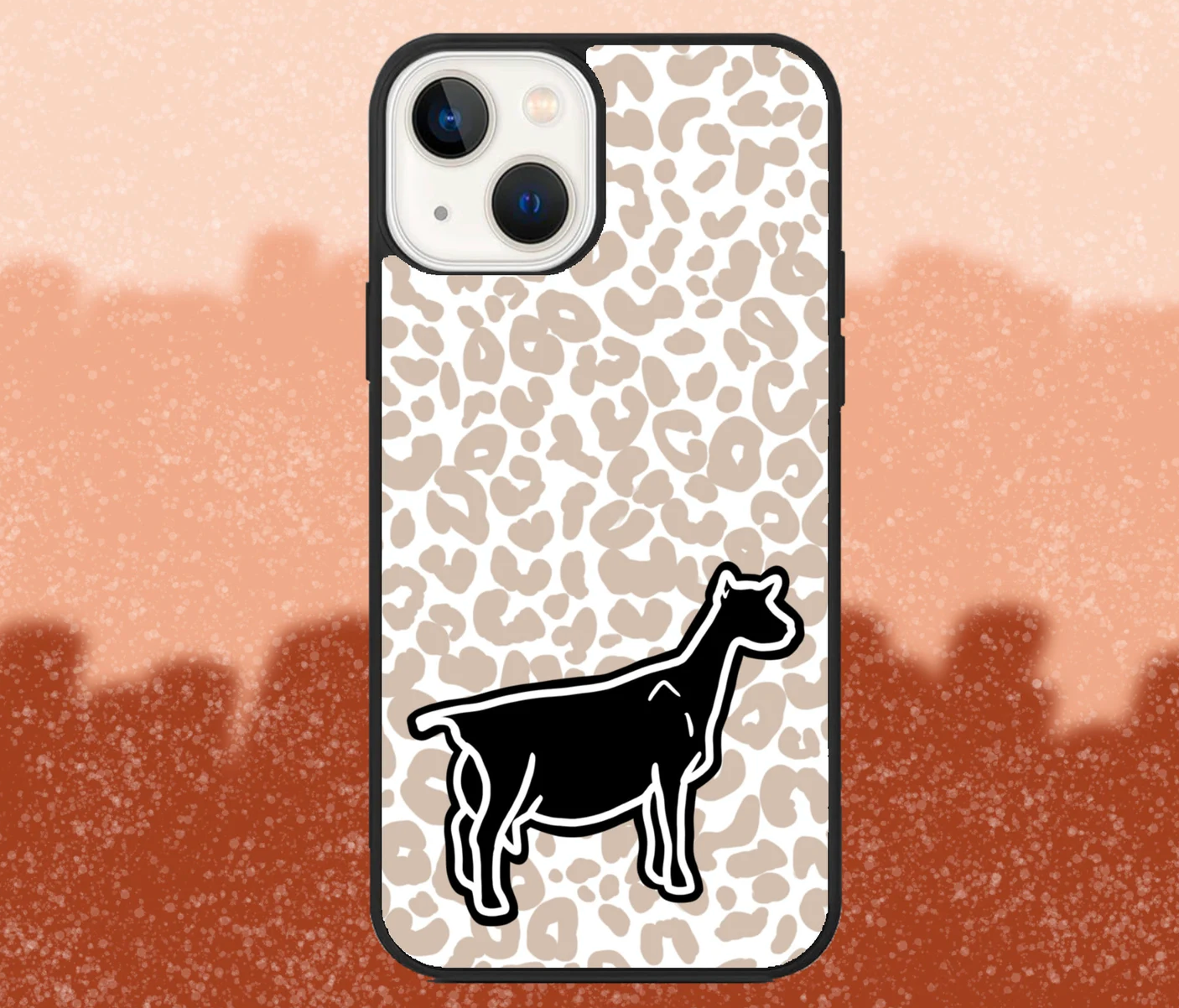 Dairy Doe Goat Leopard Print iPhone Case