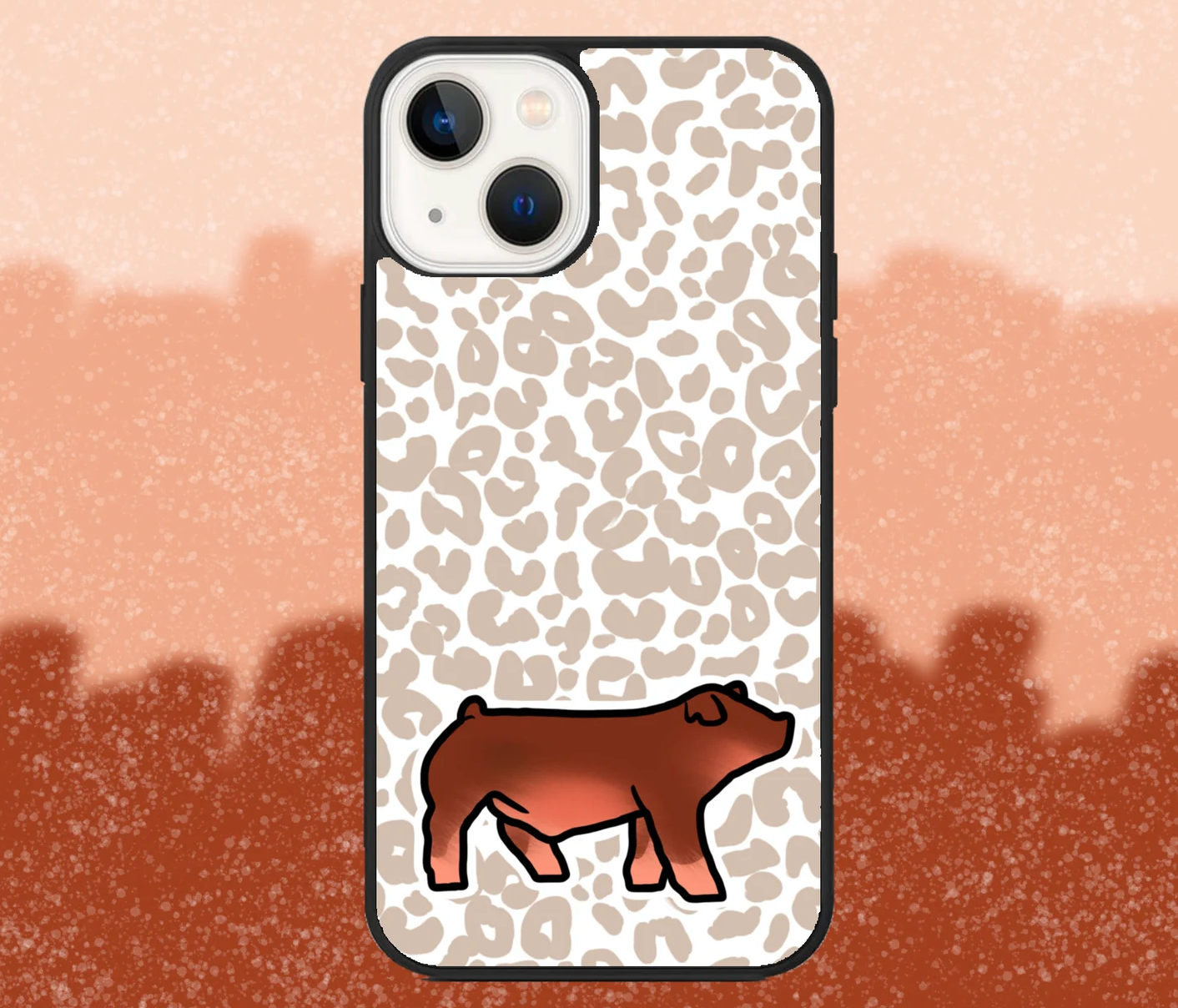 Duroc Market Hog Leopard Print iPhone Case