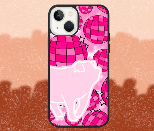 Floppy Ear Market Hog Pink Disco Ball iPhone Case