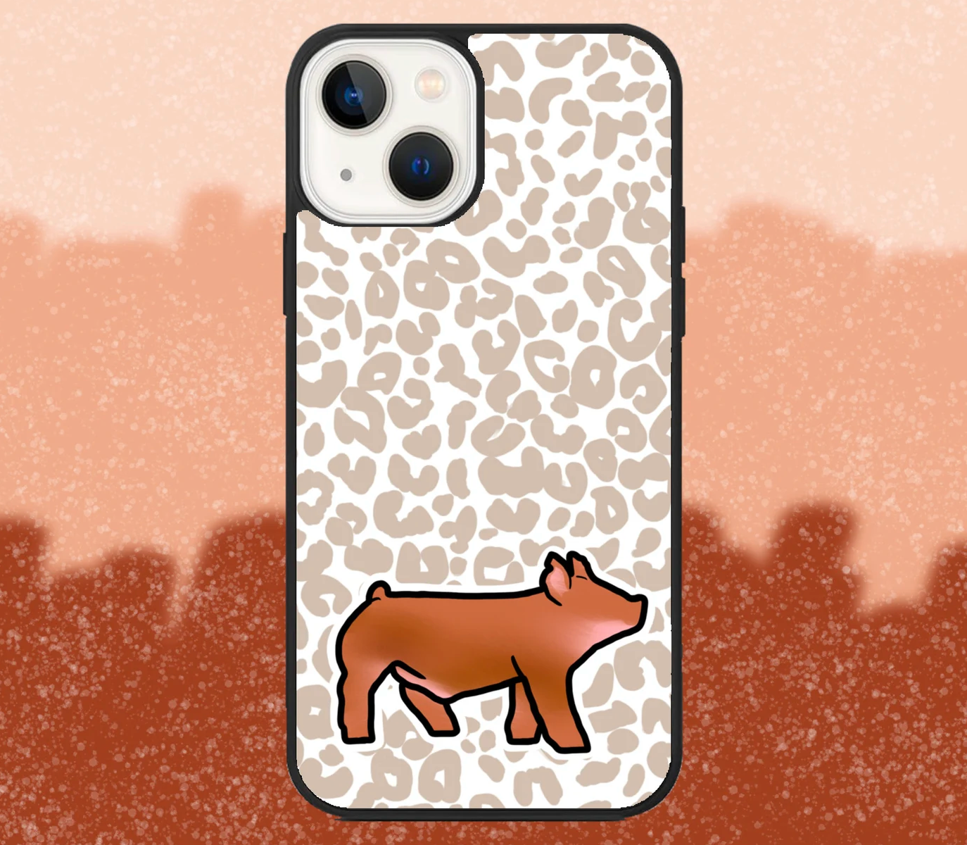 Tamworth Market Hog Leopard Print iPhone Case