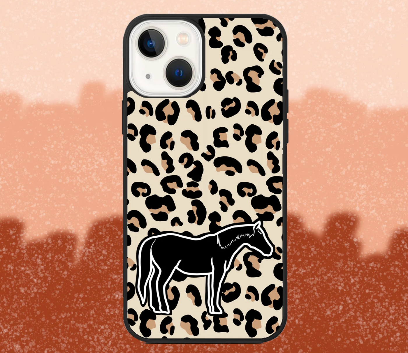 Horse Leopard Print iPhone Case