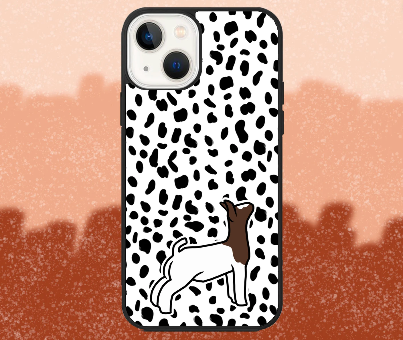 Boer Goat Market Wether Dalmatian Print iPhone Case