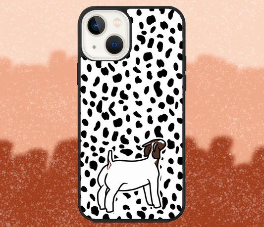 Boer Goat Doe Dalmatian Print iPhone Case