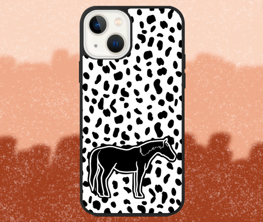 Horse Dalmatian Print iPhone Case