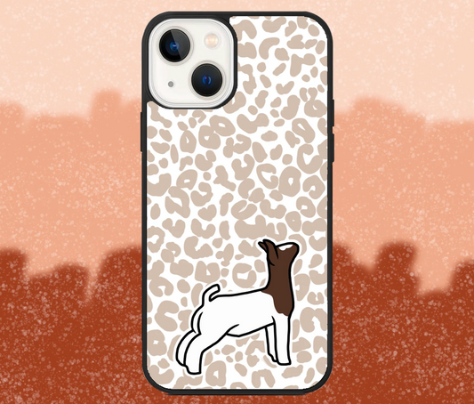 Boer Goat Market Wether Leopard Print iPhone Case