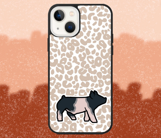 Belted Market Hog Leopard Print iPhone Case