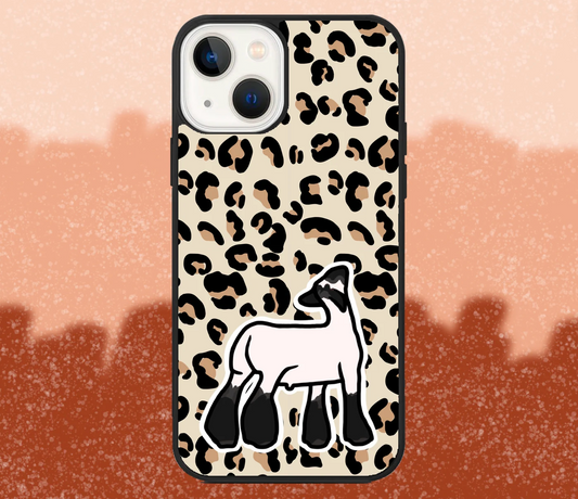 White Market Lamb Leopard Print iPhone Case