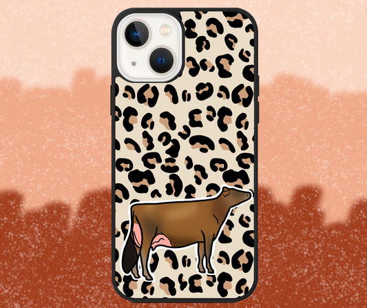 Jersey Dairy Cow Leopard Print iPhone Case