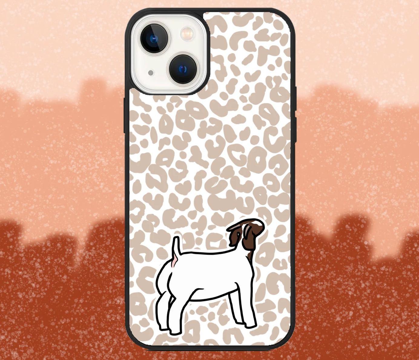 Boer Goat Doe Leopard Print iPhone Case