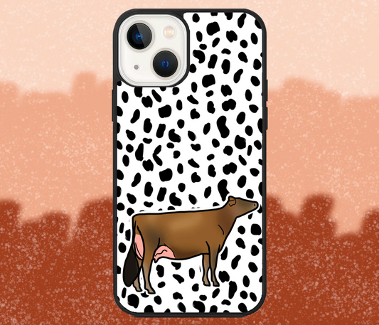 Jersey Dairy Cow Dalmatian Print iPhone Case